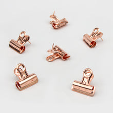 Load image into Gallery viewer, PUSH PINS BULLDOG CLIPS, ROSE GOLD