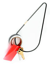 Load image into Gallery viewer, Contour Key Ring LARGE - Petal, Black