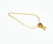 Load image into Gallery viewer, Contour Key Ring LARGE - Petal, Brass