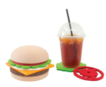 Load image into Gallery viewer, Hamburger Coaster Set