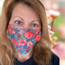 Load image into Gallery viewer, Anita Cole - A Sea of Poppies - Face Mask