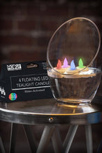 Load image into Gallery viewer, Multi-Color Lumizu Lights Four pack of LED water activated candles..