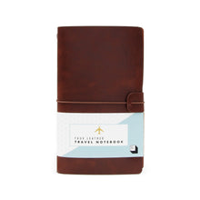Load image into Gallery viewer, NOTE BOOK, TRAVEL, BROWN FAUX LEATHER