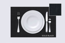 Load image into Gallery viewer, Solid Black - Set of 6 Placemats