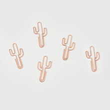 Load image into Gallery viewer, CACTUS PAPER CLIPS, ROSE GOLD
