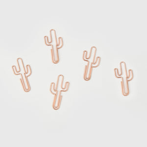 CACTUS PAPER CLIPS, ROSE GOLD