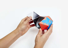 Load image into Gallery viewer, Dymaxion Globe - Blue-Orange
