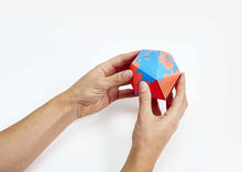 Load image into Gallery viewer, Dymaxion Globe - Blue-Orange
