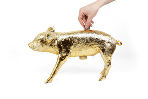 Bank Pig, Gold Chrome, H. Allen