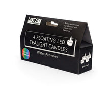 Load image into Gallery viewer, Multi-Color Lumizu Lights Four pack of LED water activated candles..
