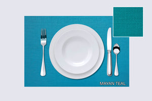 Solid Mayan Teal - Set of 6 Placemats