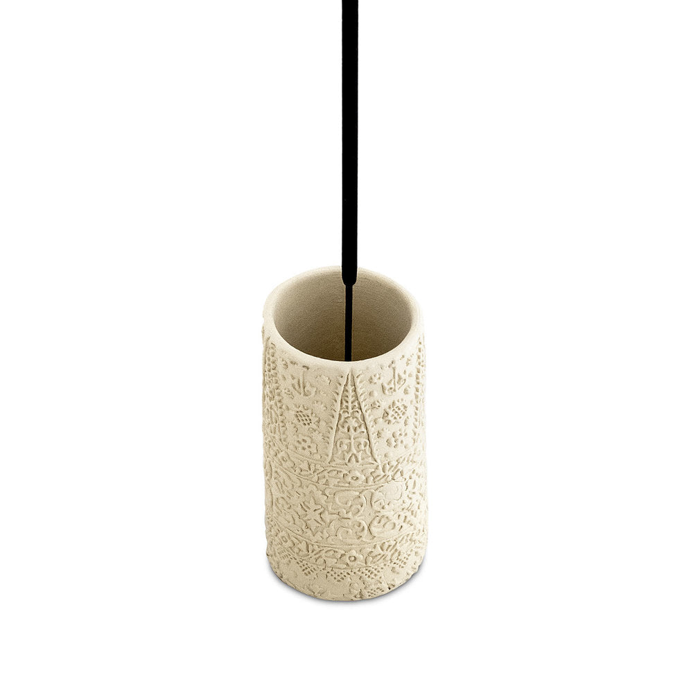INCENSE BURNER, WOOD BLOCK