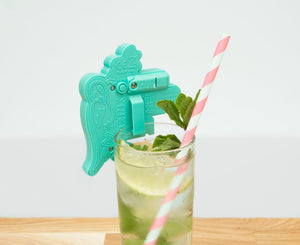 FLASHING PARROT DRINK TOPPER