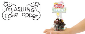 FLASHING BIRTHDAY CAKE TOPPER