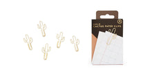 Load image into Gallery viewer, CACTUS PAPER CLIPS, GOLD
