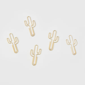 CACTUS PAPER CLIPS, GOLD