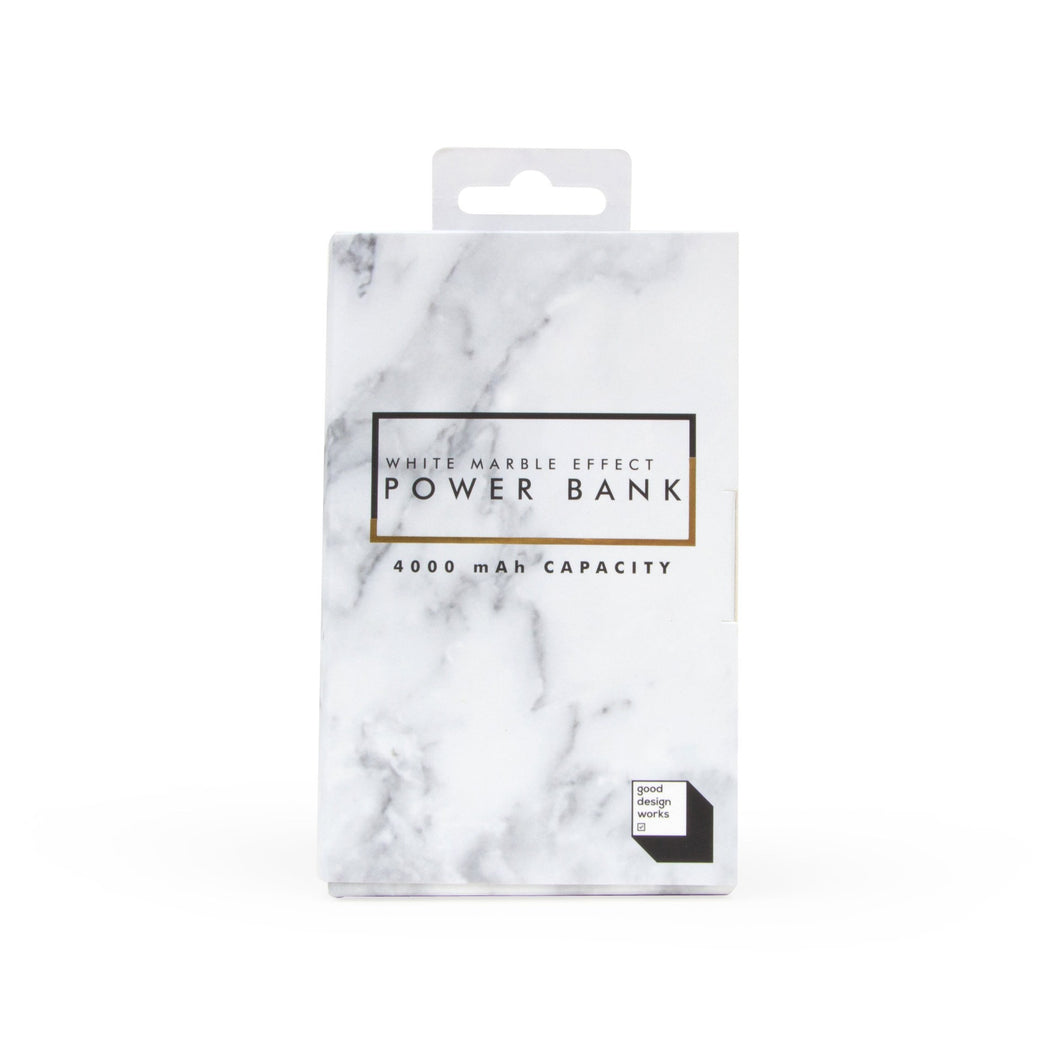 POWER BANK, WHITE MARBLE