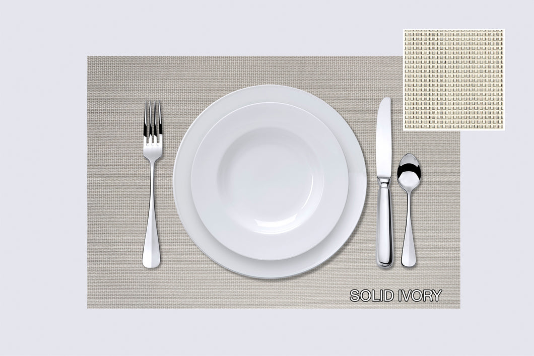 Solid Ivory - Set of 6 Placemats