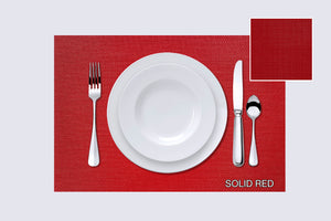 Solid Red - Set of 6 Placemats