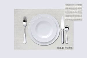 Solid White - Set of 6 Placemats